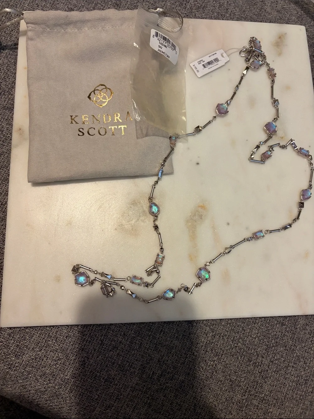 Kendra Scott Yazmin 39”  Iridescent Long Station Necklace